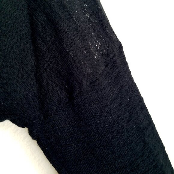 Rebecca Taylor knit pullover sweater top size M black and white Split hem - Picture 6 of 13